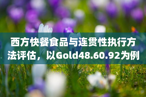 西方快餐食品与连贯性执行方法评估，以Gold48.60.92为例