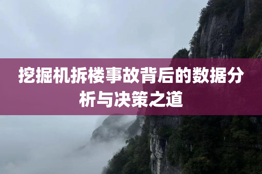 挖掘机拆楼事故背后的数据分析与决策之道