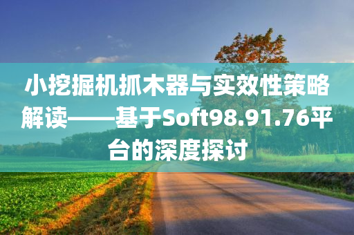 小挖掘机抓木器与实效性策略解读——基于Soft98.91.76平台的深度探讨