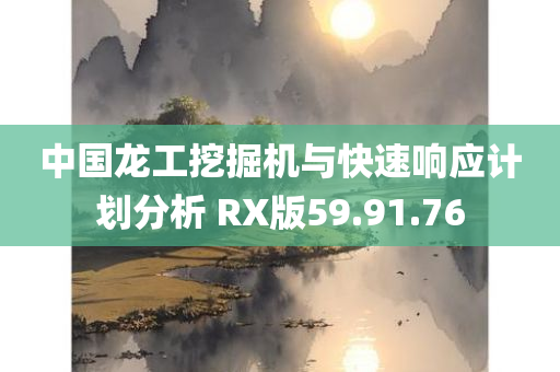 中国龙工挖掘机与快速响应计划分析 RX版59.91.76