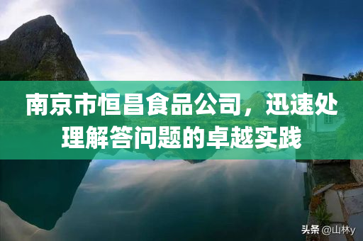 南京市恒昌食品公司，迅速处理解答问题的卓越实践