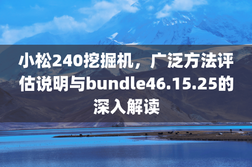 小松240挖掘机，广泛方法评估说明与bundle46.15.25的深入解读