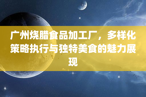 广州烧腊食品加工厂，多样化策略执行与独特美食的魅力展现