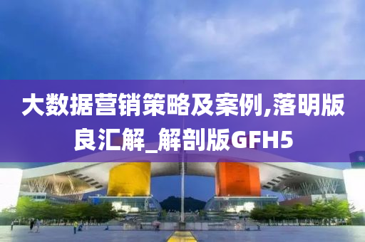 大数据营销策略及案例,落明版良汇解_解剖版GFH5