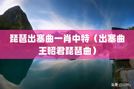 琵琶出塞曲一肖中特（出塞曲王昭君琵琶曲）