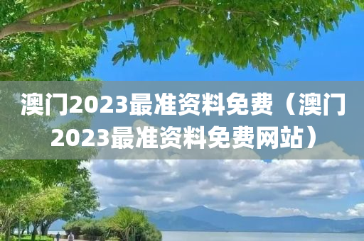 澳门2023最准资料免费（澳门2023最准资料免费网站）