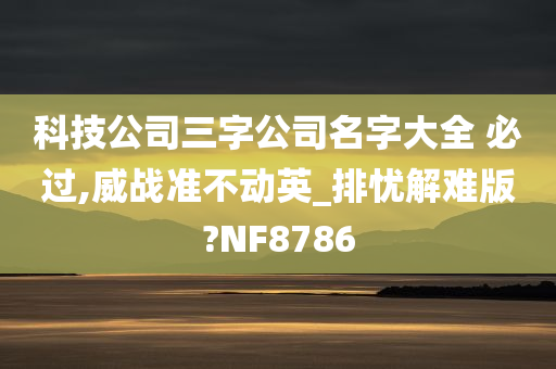 科技公司三字公司名字大全 必过,威战准不动英_排忧解难版?NF8786