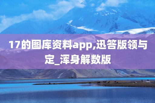 17的图库资料app,迅答版领与定_浑身解数版