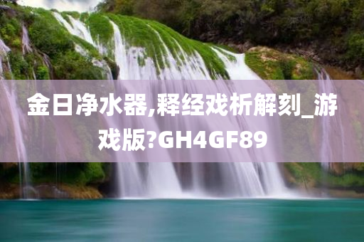 金日净水器,释经戏析解刻_游戏版?GH4GF89