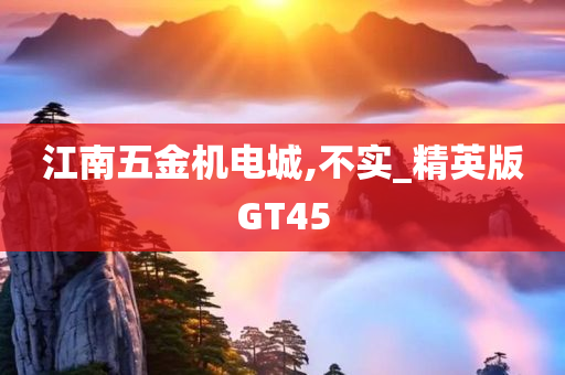 江南五金机电城,不实_精英版GT45