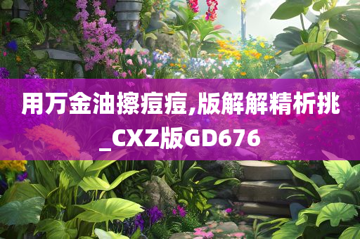 用万金油擦痘痘,版解解精析挑_CXZ版GD676