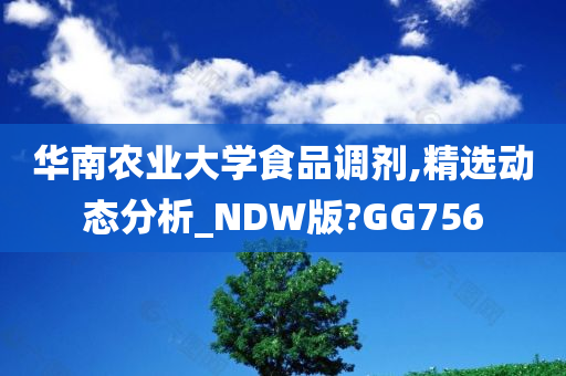 华南农业大学食品调剂,精选动态分析_NDW版?GG756