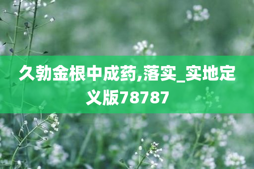 久勃金根中成药,落实_实地定义版78787