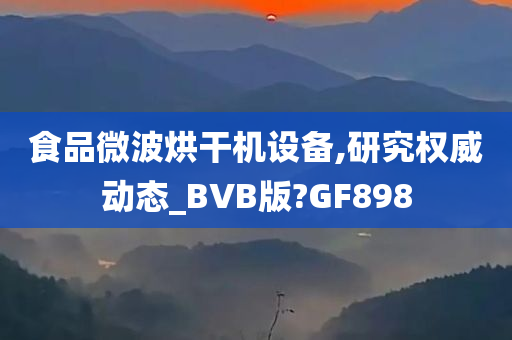 食品微波烘干机设备,研究权威动态_BVB版?GF898