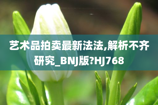 艺术品拍卖最新法法,解析不齐研究_BNJ版?HJ768