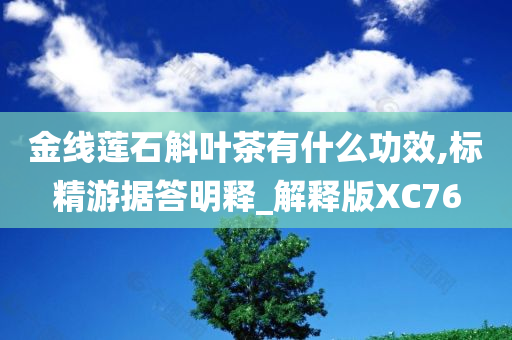 金线莲石斛叶茶有什么功效,标精游据答明释_解释版XC76