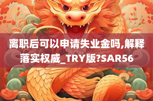 离职后可以申请失业金吗,解释落实权威_TRY版?SAR56