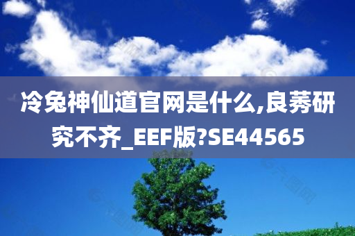 冷兔神仙道官网是什么,良莠研究不齐_EEF版?SE44565