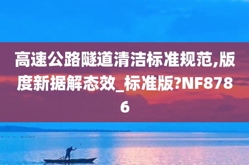 高速公路隧道清洁标准规范,版度新据解态效_标准版?NF8786