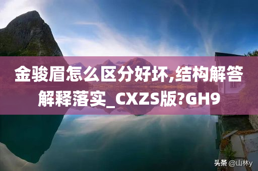 金骏眉怎么区分好坏,结构解答解释落实_CXZS版?GH9