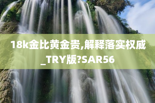 18k金比黄金贵,解释落实权威_TRY版?SAR56