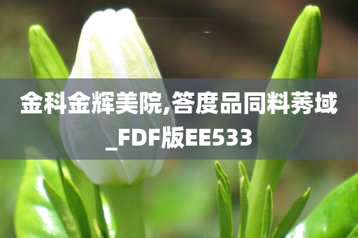 金科金辉美院,答度品同料莠域_FDF版EE533