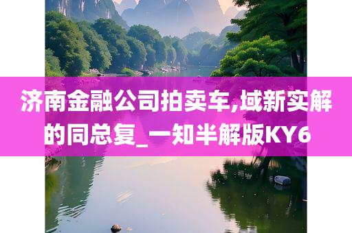 济南金融公司拍卖车,域新实解的同总复_一知半解版KY6