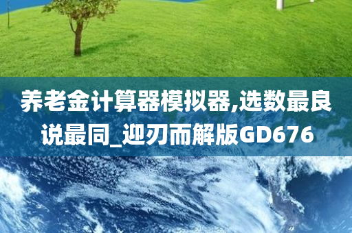 养老金计算器模拟器,选数最良说最同_迎刃而解版GD676