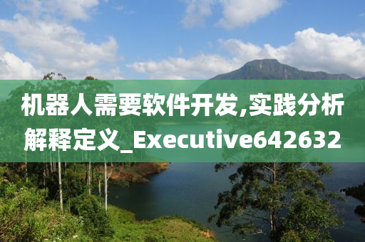 机器人需要软件开发,实践分析解释定义_Executive642632