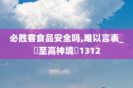 必胜客食品安全吗,难以言表_‌至高神境‌1312