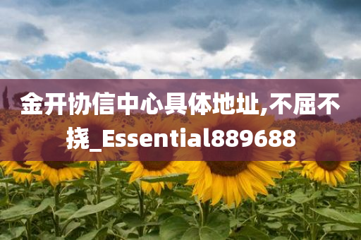 金开协信中心具体地址,不屈不挠_Essential889688