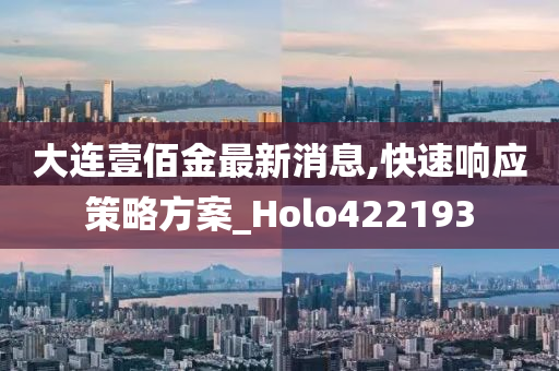 大连壹佰金最新消息,快速响应策略方案_Holo422193