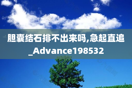 胆囊结石排不出来吗,急起直追_Advance198532