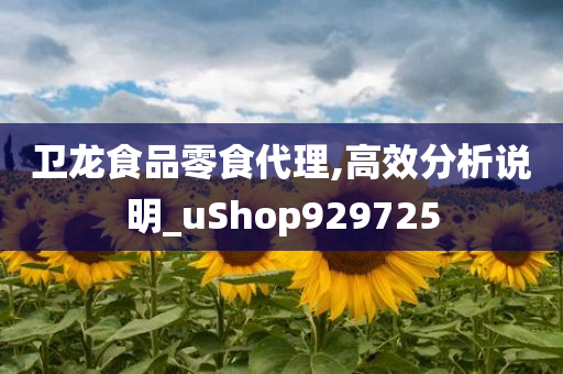 卫龙食品零食代理,高效分析说明_uShop929725