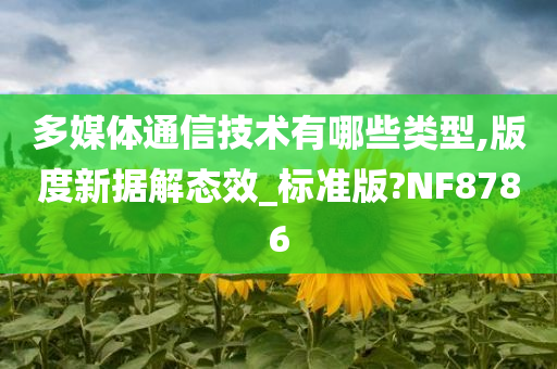 多媒体通信技术有哪些类型,版度新据解态效_标准版?NF8786