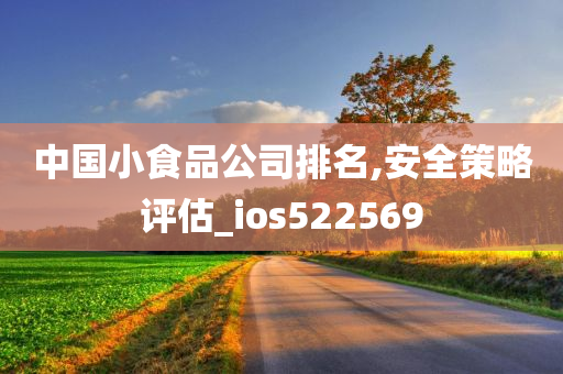 中国小食品公司排名,安全策略评估_ios522569