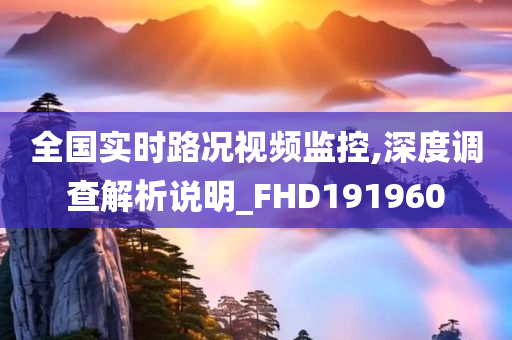 全国实时路况视频监控,深度调查解析说明_FHD191960