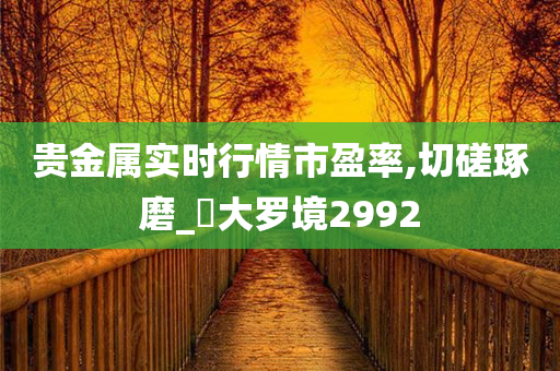 贵金属实时行情市盈率,切磋琢磨_‌大罗境2992