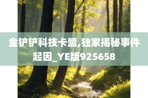 金铲铲科技卡盟,独家揭秘事件起因_YE版925658