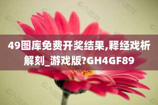 49图库免费开奖结果,释经戏析解刻_游戏版?GH4GF89