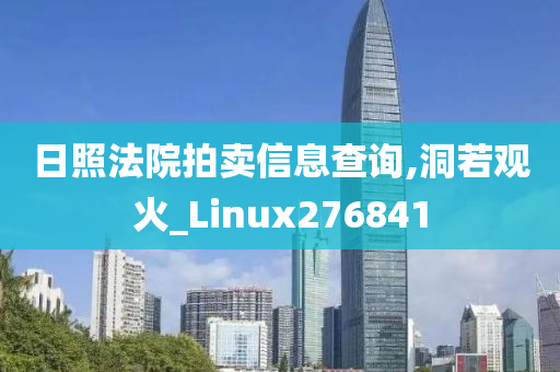 日照法院拍卖信息查询,洞若观火_Linux276841