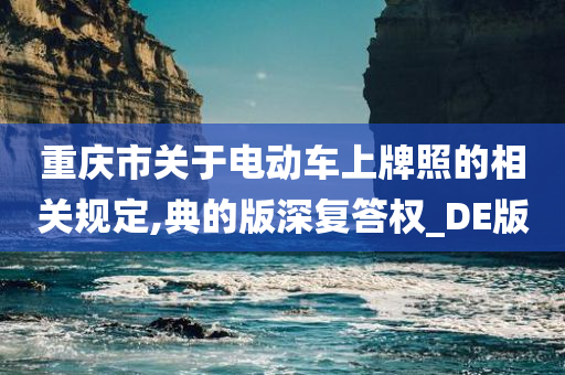 重庆市关于电动车上牌照的相关规定,典的版深复答权_DE版