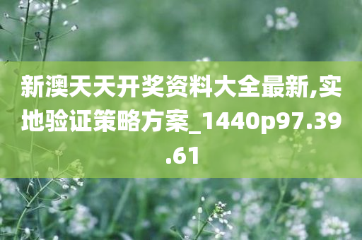 新澳天天开奖资料大全最新,实地验证策略方案_1440p97.39.61