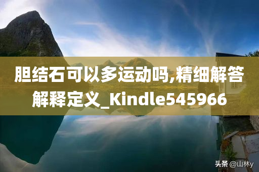 胆结石可以多运动吗,精细解答解释定义_Kindle545966