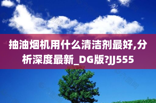 抽油烟机用什么清洁剂最好,分析深度最新_DG版?JJ555