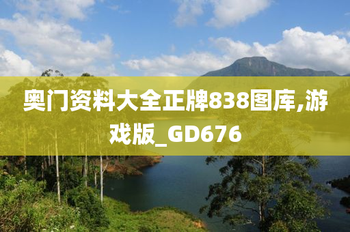 奥门资料大全正牌838图库,游戏版_GD676