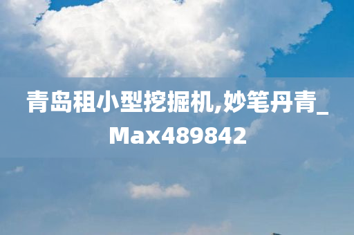 青岛租小型挖掘机,妙笔丹青_Max489842