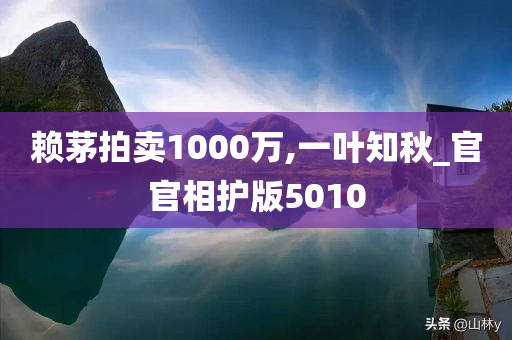 赖茅拍卖1000万,一叶知秋_官官相护版5010