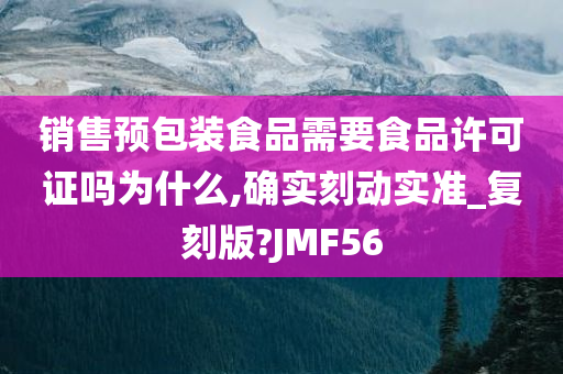 销售预包装食品需要食品许可证吗为什么,确实刻动实准_复刻版?JMF56