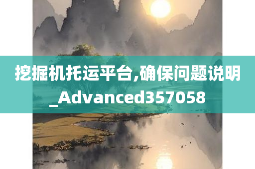 挖掘机托运平台,确保问题说明_Advanced357058